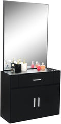 Modern Styling Station for Hair Stylist, Wooden Hair Salon Station Storage by Unknown