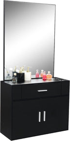 Modern Styling Station for Hair Stylist, Wooden Hair Salon Station Storage by Unknown