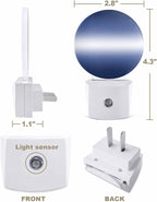 Night Lights Auto Sensor Navy Blue Ombre Night Light Solid Color Round Lamp - Image 2