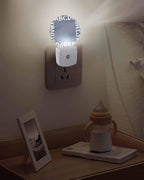 Night Lights Auto Sensor Alphabet Night Light Gray Modern Minimalist Letter - Image 5