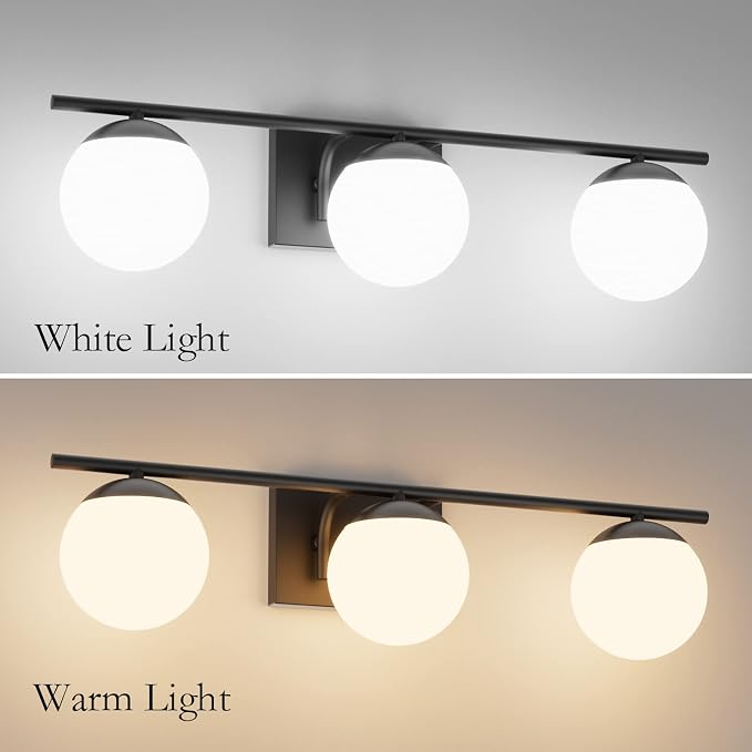 Ralbay Matte Black Bathroom Lights - Image 4