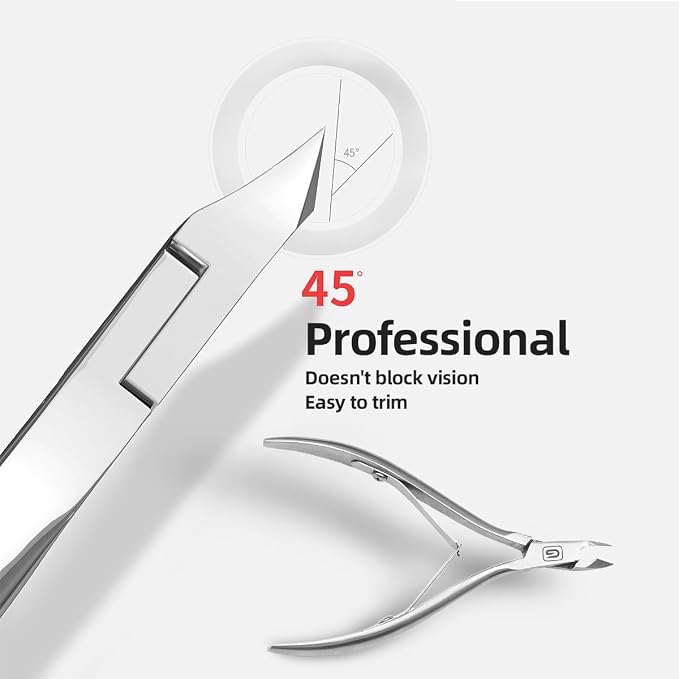Cuticle Trimmer 3/4 Jaw Extremely Sharp Cuticle Nippers Scissors Stainless - Image 4