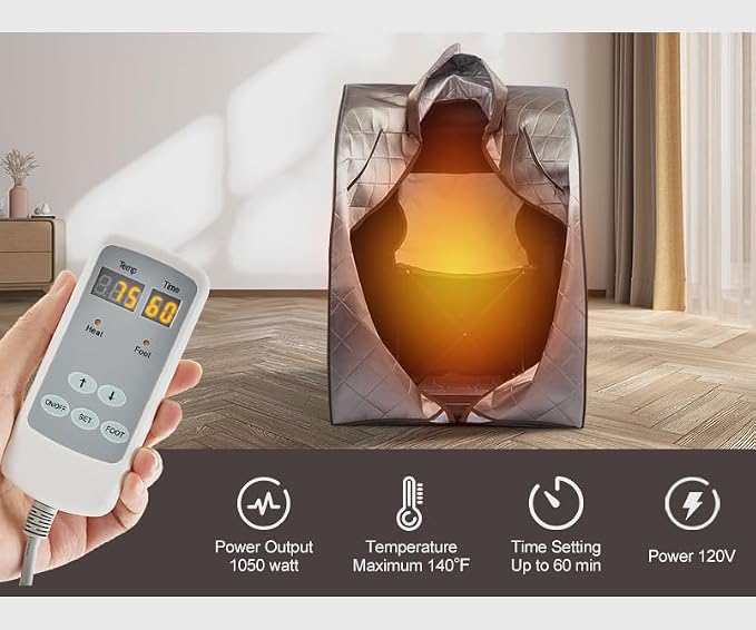 Portable Infrared Sauna, Full Size 1 Person Infrared Sauna Tent, Separate - Image 3