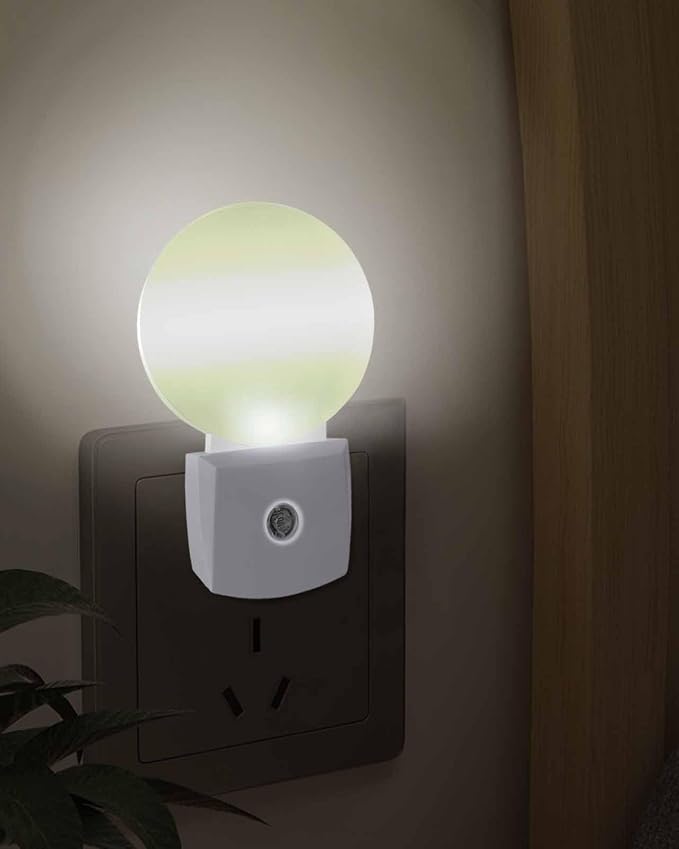 Night Lights Auto Sensor Sage Green Ombre Night Light Solid Color Round Lamp - Image 3