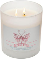 Carolina Citrus Rose Scented Candle, 16 oz Wellness Relaxing Aromatherapy Candle - Image 4