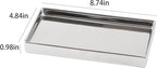 Jewelry Holder Ceramic Trinket Tray Rectangte Vanity Makeup Mirror Tray Silvery - Image 5