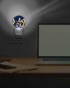 Night Lights Auto Sensor Golden Foliage Night Light Navy Blue Minimalist Leaf - Image 7