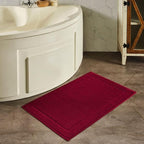 Hawmam Linen Red Bath Mats, 21 x 34 inches, Banded Design, Highly Absorbent - Image 4
