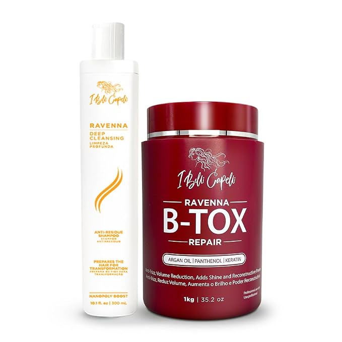 I Belli Capelli Ravenna Hair Treatment Kit- 1kg/35.2 oz B-tox Hair Mask + by IBelliCapelli
