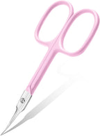CGBE Cuticle Scissors Extra Fine Curved Blade, Super Slim Manicure Scissors by CGBE
