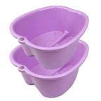Extra-Large Foot Bath Soak Tub 2-Pack – Durable Massage Basins by HOMELEX