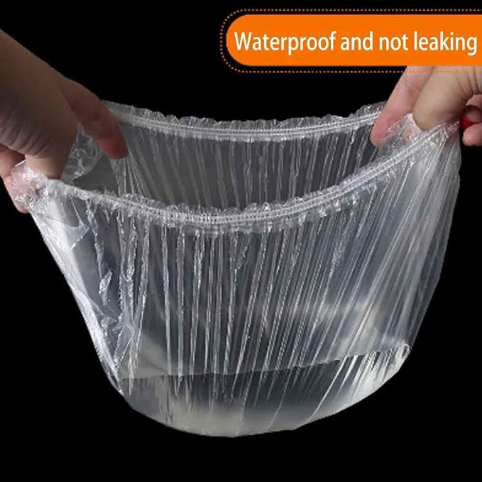 50PCS Portable Individually Wrapped Disposable Shower Caps, Plastic Waterproof - Image 6