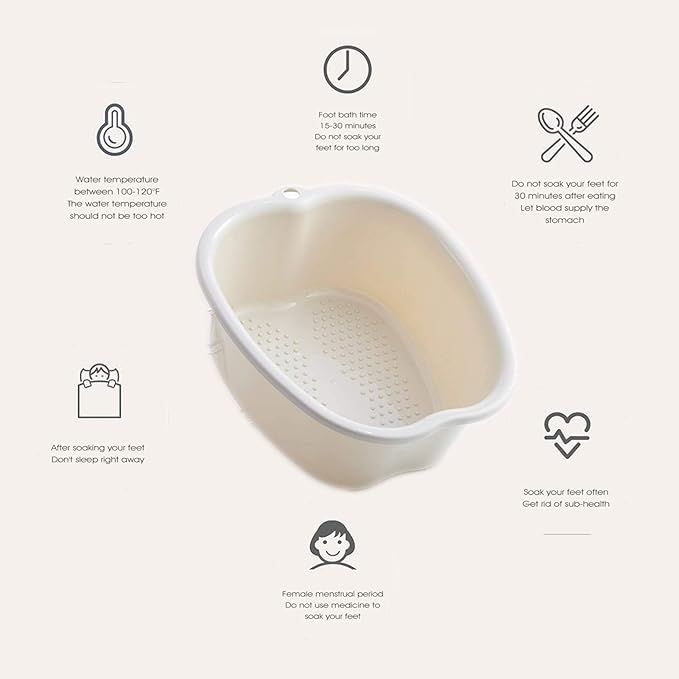 AXLOFO® Foot Soaking Bath Basin, Large Plastic Foot Soaking Tub, Feet Massage - Image 4