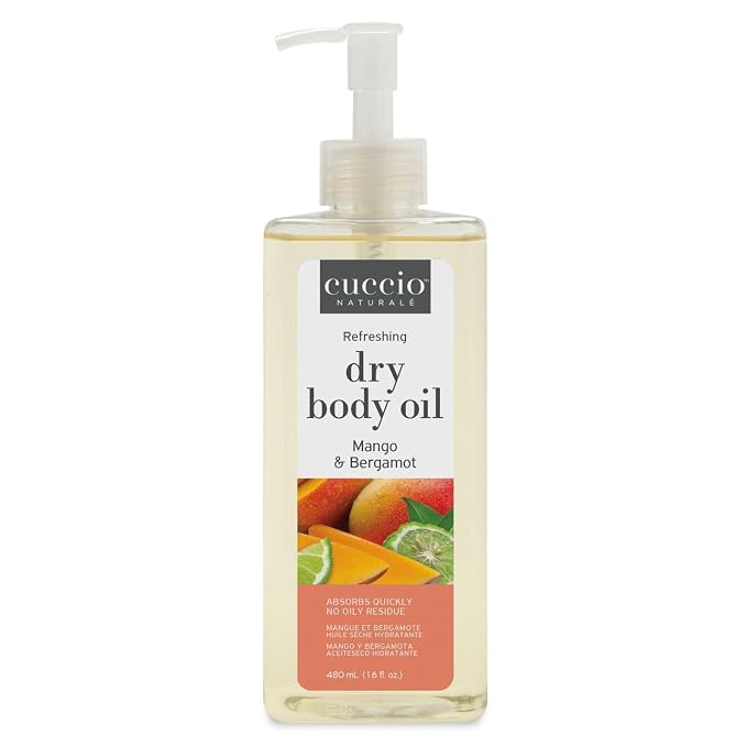Cuccio Naturale Hydrating Dry Body Oil – Mango & Bergamot, Fast‑Absorbing by Cuccio