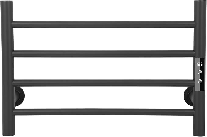 4 Bars Towel Warmer Rack, Electric Wall Mounted Heated Towel Rack by Dawot