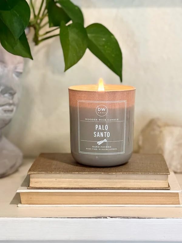 DW Home Palo Santo Wooden Wick Candle – Warm Wood & Sage Fragrance - Image 2