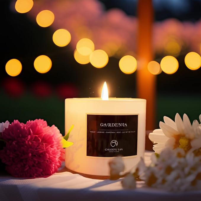 Chloefu LAN Premium Gardenia Scented Candle - Image 4