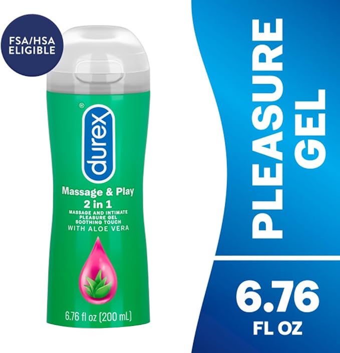Durex Massage & Play 2 in 1 Lubricant, 6.76 oz., Soothing Touch - Image 2