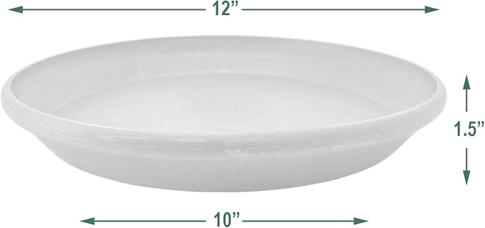 PSW Pot Collection AP30TC 12-inch Plastic/Stone/Wood Composite Plant Saucer - Image 4
