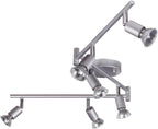 Globe Electric 59351 Payton 6-Light Foldable Track Lighting, Matte Silver - Image 5
