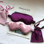 Silk Satin Sleeping Eye Mask, Dark Purple Sleep Eye Mask Night Blindfold - Image 5