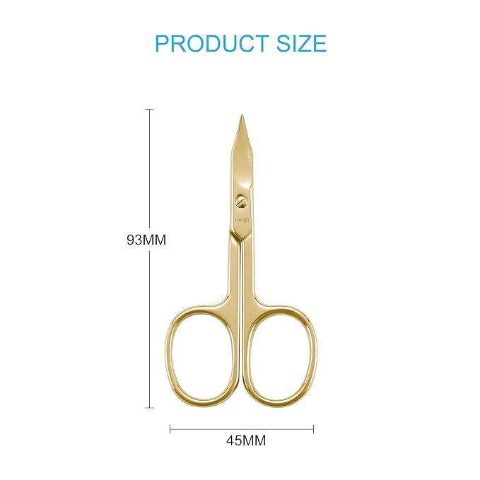 LIVINGO Sharp Curved Nail Cuticle Scissors, Premium Stainless Steel Blade - Image 2