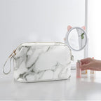 OCHEAL Small Marble Makeup Bag, Small Cosmetic Bags - Image 6