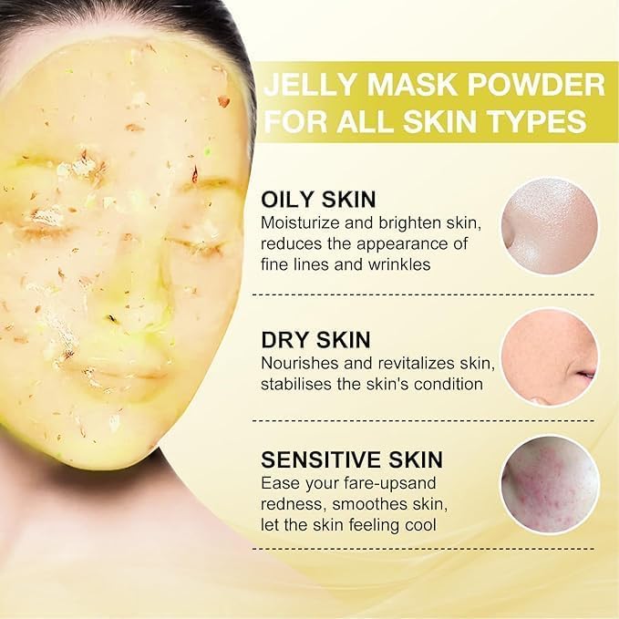 Jelly Mask for Facials Professional, Hydrating & Moisturizing Peel-Off Natural - Image 2