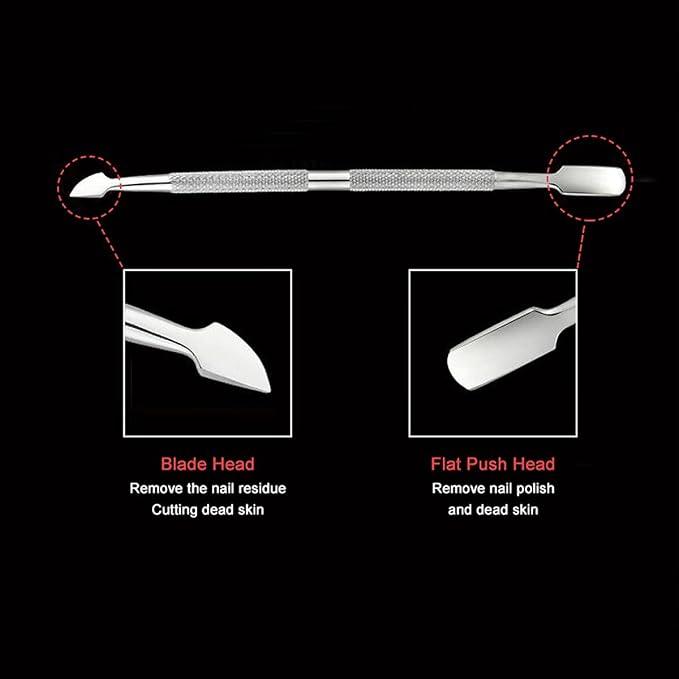 6PCS Cuticle Pusher Set, Stainless Steel Cuticle Remover Kit, Cutter and - Image 5