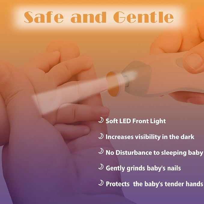 Baby Nail Trimmer Electric Nail File Baby Nail Clippers, 20 in 1 Safe Nail - Image 5