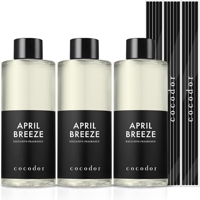 COCODOR Reed Diffuser Oil Refill/April Breeze /6.7oz / 3 Pack/Aromatherapy by COCODOR