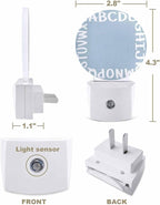 Night Lights Auto Sensor Alphabet Night Light Teal Blue Modern Minimalist - Image 2
