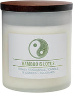 Carolina Bamboo Lotus Scented Candle, 16 oz Wellness Relaxing Aromatherapy by CAROLINA
