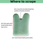 Gua Sha Facials Tools for Nose Massage Tools Board Natural Jade Stone for SPA - Image 4