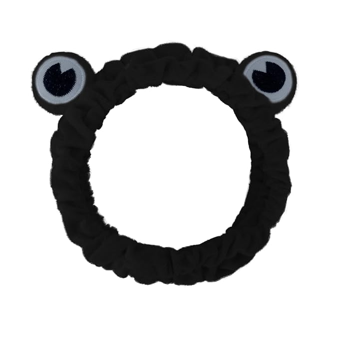 Jowmoy black Frog Eye Elastic Headband by Jowmoy