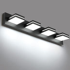 SineRise LED Modern Bathroom Vanity Light Fixtures, Matte Black Modern Acrylic by SINERISELIGHTING
