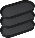 Black Small Tray, 3 Pack Oval Tray by VCREATC-VCREATEFORCUSTOMER