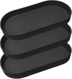 Black Small Tray, 3 Pack Oval Tray by VCREATC-VCREATEFORCUSTOMER