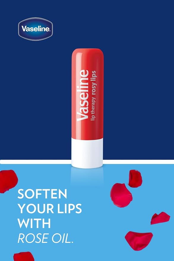 Vaseline Lip Rosy, Fast-Acting Nourishment, or Damaged Lips, Lip Balm, 12 Sticks - Image 7
