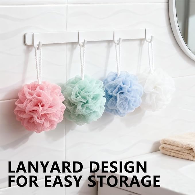 Shower Loofah Sponge for Men Women Loofah Exfoliating Body Scrubber 4 Color - Image 3