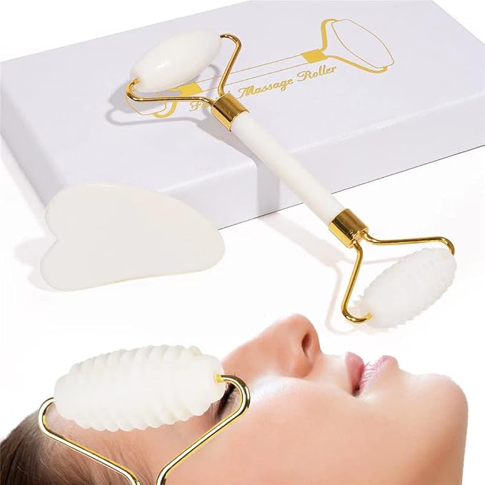 shenghang Jade Face Roller and Gua Sha Set by shenghang