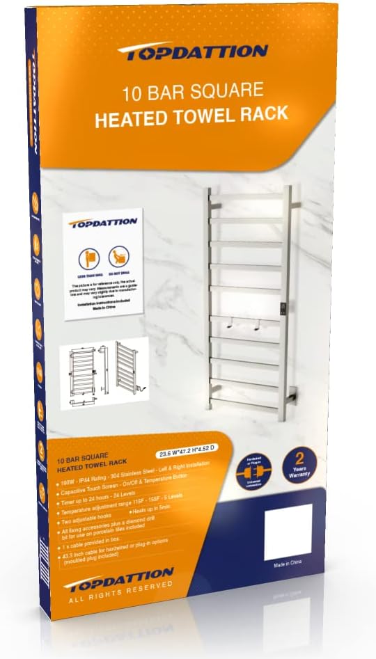 Topdattion Electric Towel Warmer | Super Thin | - Image 4