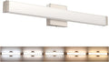 Bathroom Vanity Light Brushed Nickel Square LED 24 inch 14W 4000K Natural White by Enjoyyourhealthylife