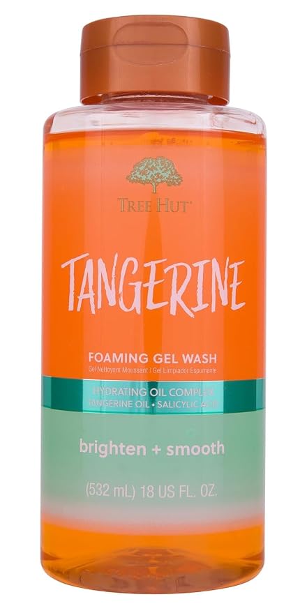 Tree Hut Tangerine Foaming Gel Wash, Hydrating & Moisturizing Body Wash by TreeHut
