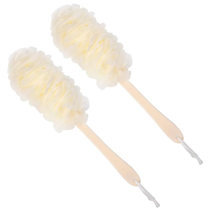 Back Scrubber for Shower, Loofah Long Handle Bath Body Brush, Soft Nylon Mesh by Arswin