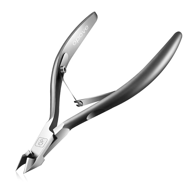 Cuticle Trimmer 3/4 Jaw Extremely Sharp Cuticle Nippers Scissors Stainless by opove