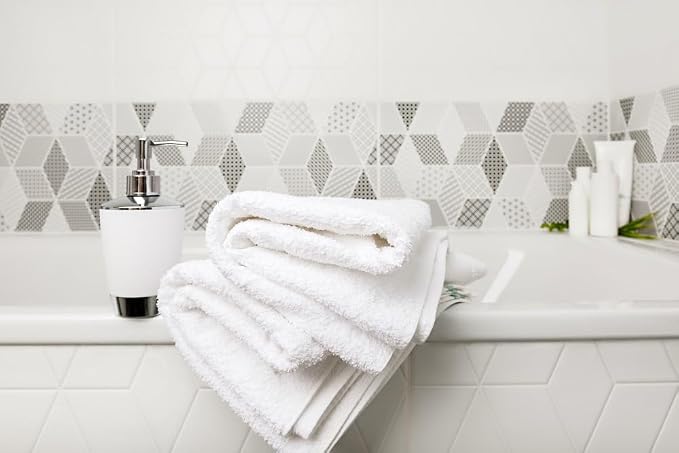 ZUPERIA White Bath Towels Bulk 24 Pack - Image 5