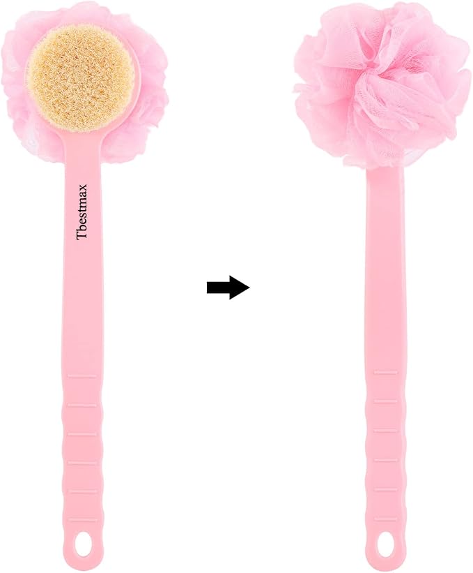 Tbestmax Loofah Back Scrubber Long Handle Shower Body Brush - Image 3