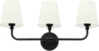 Bathroom Light Fixtures, 3-Light Matte Black Vanity Lights by Metwet