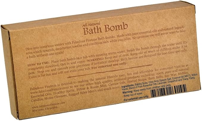 Fabulous Frannie De-Stress Natural, Handmade Bath Bomb Set, Rich in Essential - Image 3